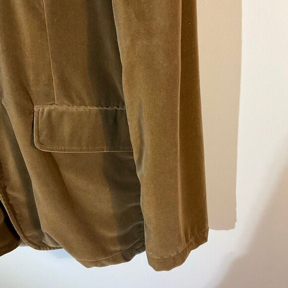Vintage Pop Sugar Brown Velour Blazer. XL. Single, 2 Button academia lagenlook - Picture 8 of 16